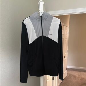 Nike Black and Gray Thin Zip Up